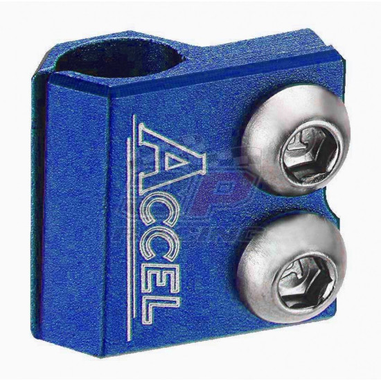Accel brake line clamp - Blue AC-BLC-02-BLUE Yamaha YZ 80/85/125/250, YZF/WRF 250/400/426/450, TTR 250, TT/IT, Kawasaki KX 65/80/85/100/125/250