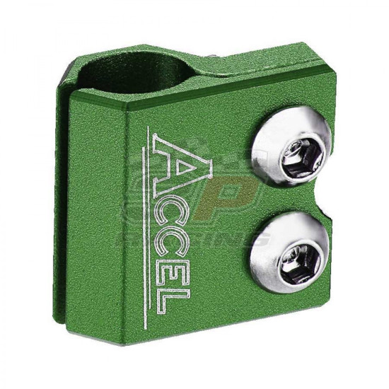 Accel brake line clamp - Green AC-BLC-02-GR Kawasaki KX 65/80/85/100/125/250, Yamaha YZ 80/85/125/250/490, YZF/WRF 250/400/426/450, TTR 250 Accel brake line clamp - Green AC-BLC-02-GR Kawasaki KX 65/80/85/100/125/250, Yamaha YZ 80/85/125/250/490, YZF/WRF 250/400/426/450, TTR 250